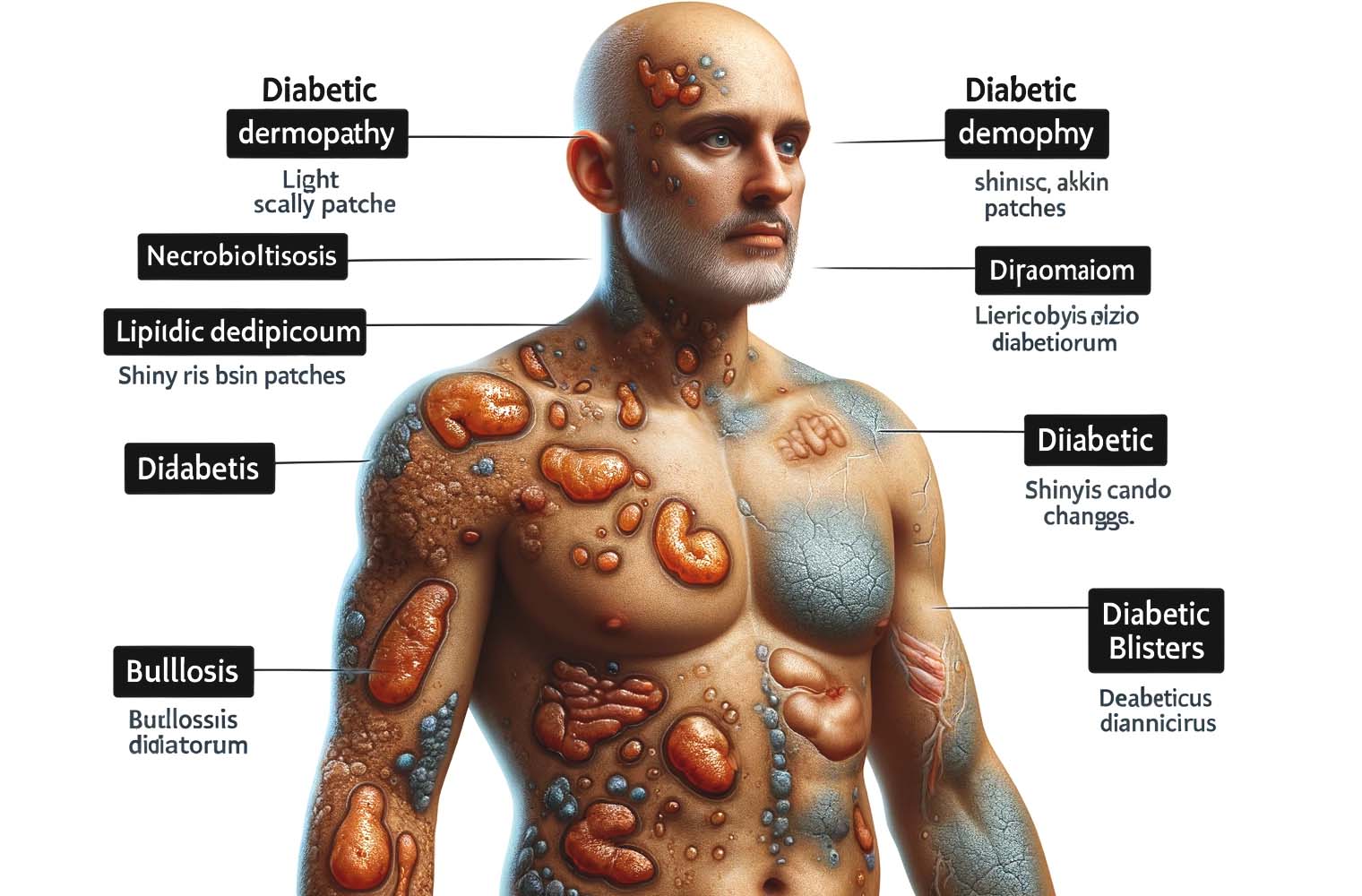 Aké kožné ochorenia sú z cukrovky